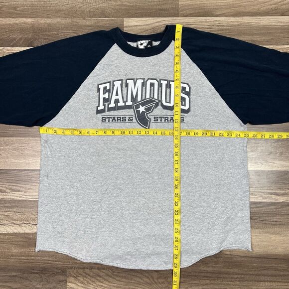 Y2K Famous Stars and Straps Raglan Shirt FSAS Skate Punk Tee Sz 2XL - Picture 3 of 12